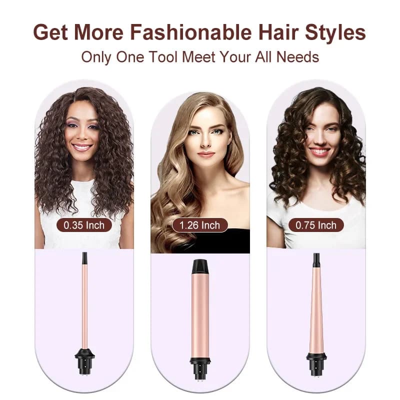 Curling iron 3-in-1 big wave perm Curling iron Multifunctional curling iron Changeable head set