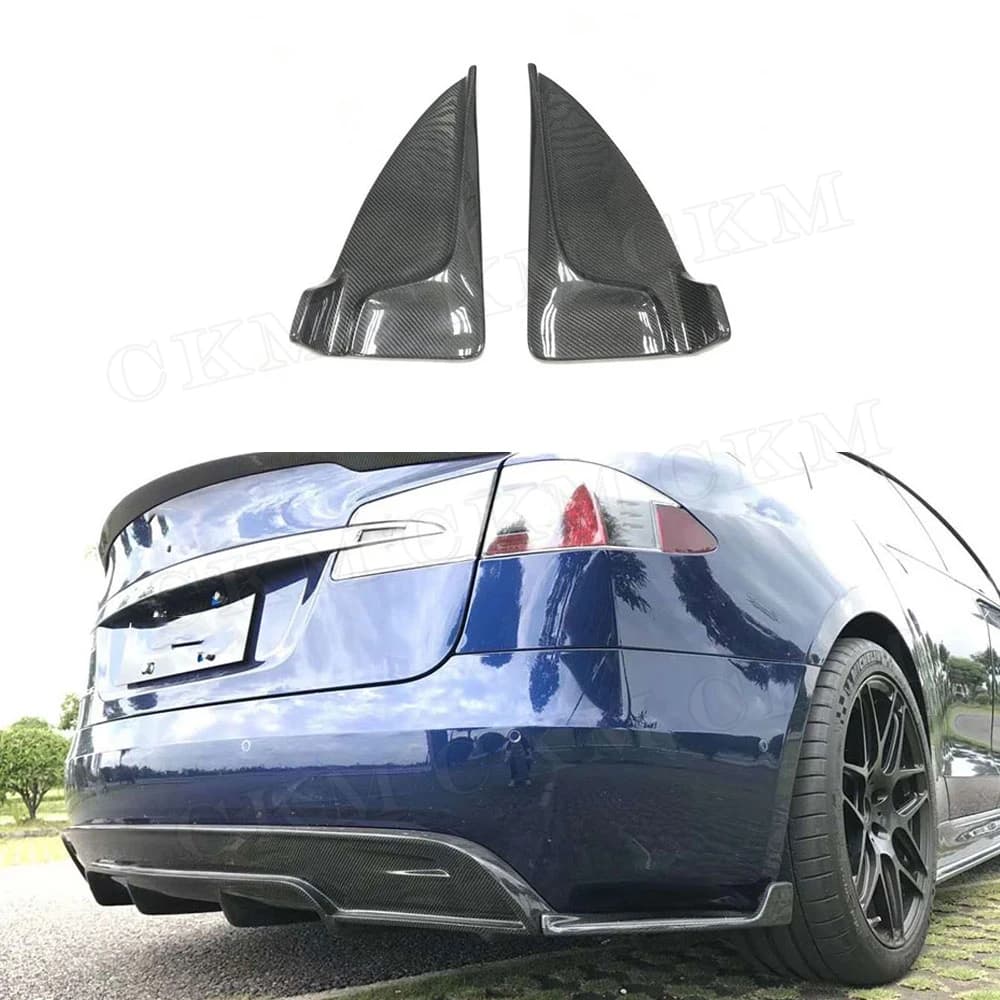 Per Tesla Model S 70D P85D 90D P100D Berlina 4 Porte 16-17 Splitter Paraurti Posteriore in Fibra di Carbonio Kit Carrozzeria FRP Tuning