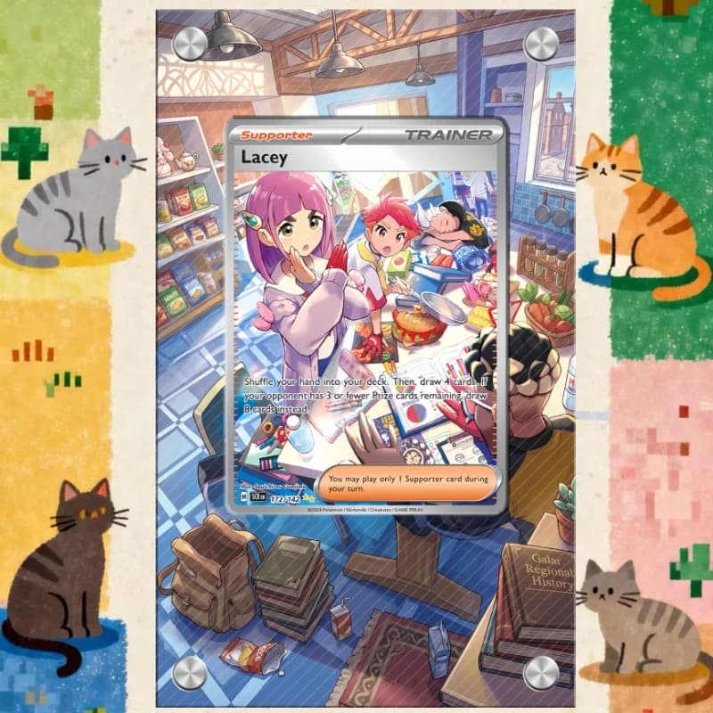Art Display for Pokemon Lacey Card PTCG Keychain Anime Game Collectibles Anime Merchandise Acrylic Protective CaseToys Gift