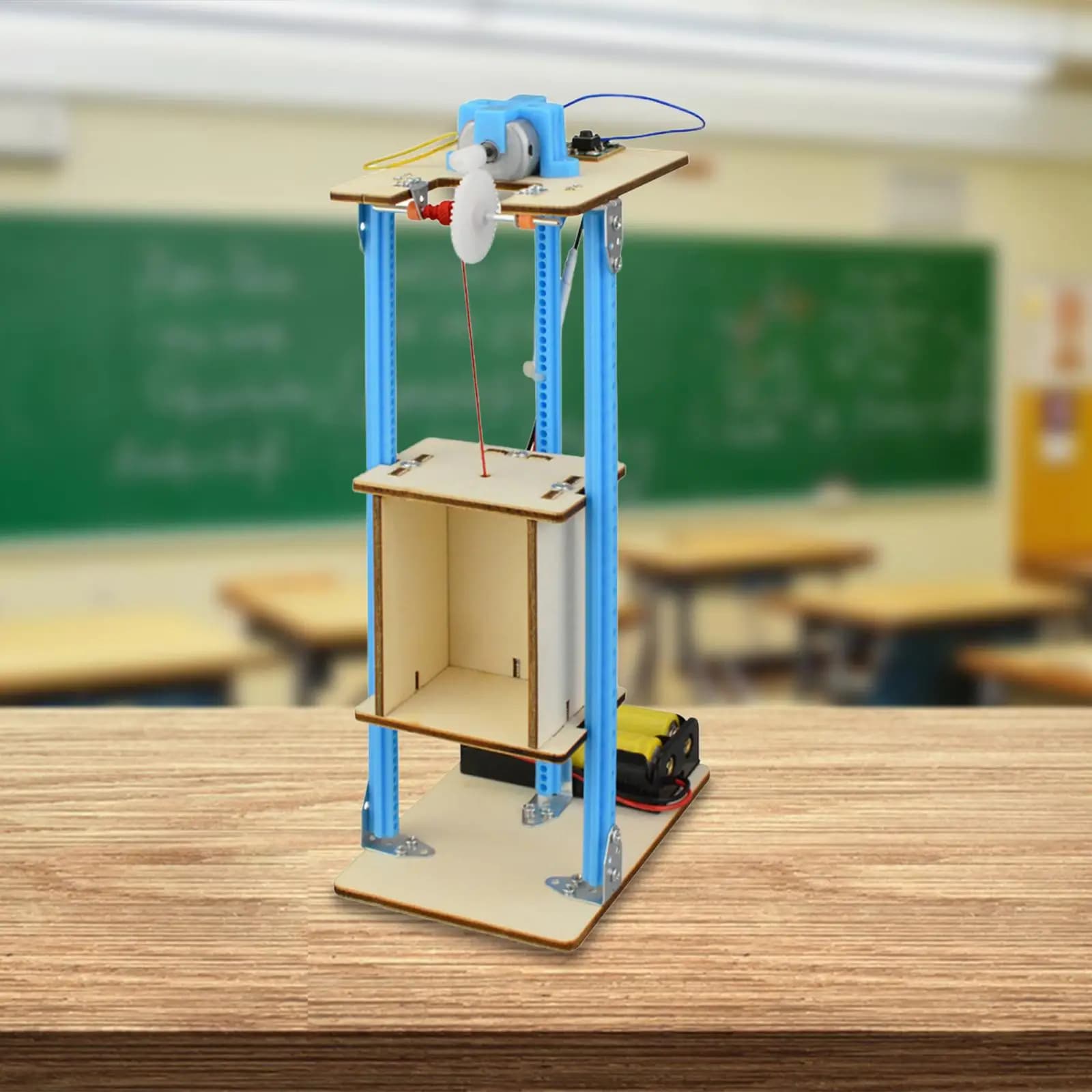Kit Modello di Ascensore in Legno Fai-da-Te per Bambini, Facile da Assemblare, Progetto Educativo Scientifico per Età 7+