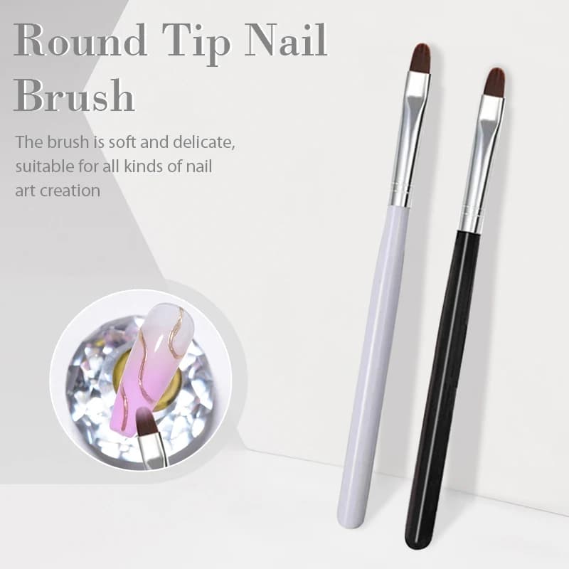 1PC Nail Painting Brush Pen Nail Round Head Phototherapy Pen Nail Brush DIY UV Gel Extension Painting DIY Manicure Tool