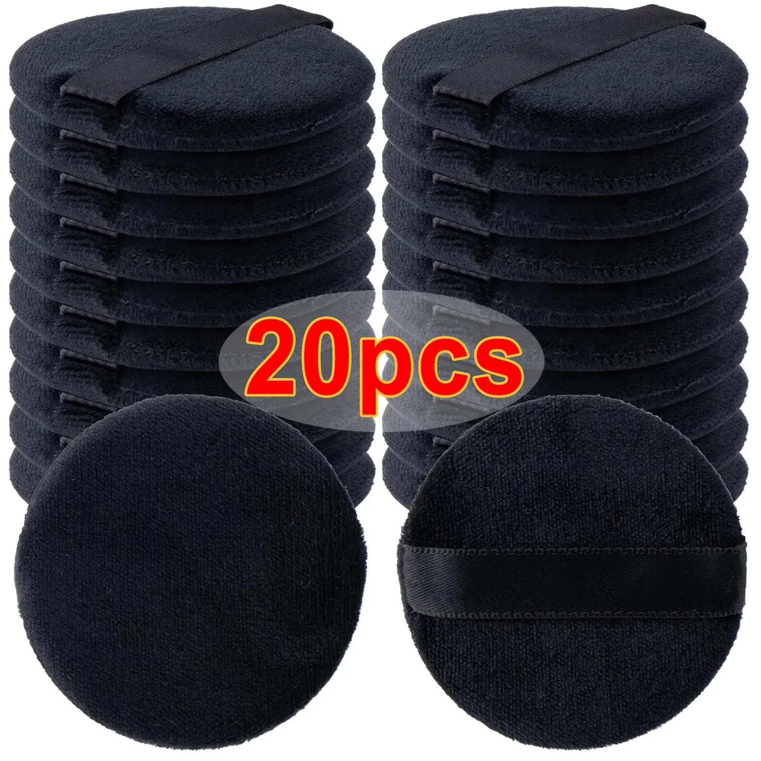 Wholesale Black Velvet Cypriot Smurfs With Box Make-up Sponges Dry and Wet Use Set Cypriot Blush BB Cream Background Makeup Headset