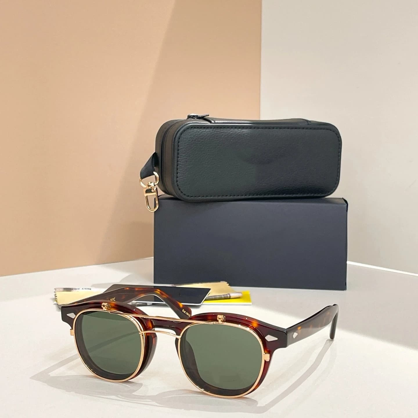 Autentico Johnny Depp LEMTOSH Premium Trendy Polarizzato Uomo Donna Occhiali da sole Montature in acetato vintage Quadrato Coppia maschile Occhiali