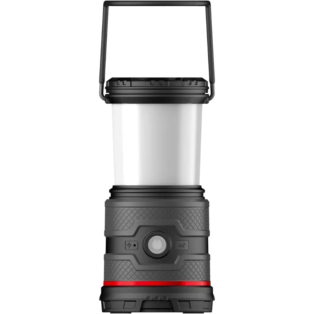 Voice-Controlled LED Lantern - 1000 Lumen, Multiple Modes, Power Bank - Black