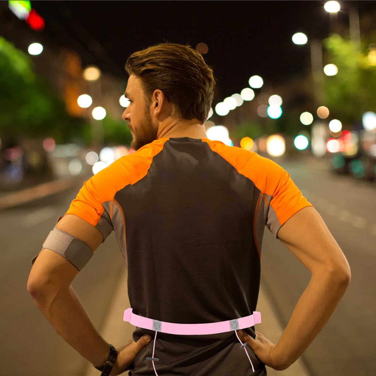 Reflective Elastic Belt for Race Numbers from Marathon, Adjustable Sport Belt Lightweight and Breathable for Race Competitions