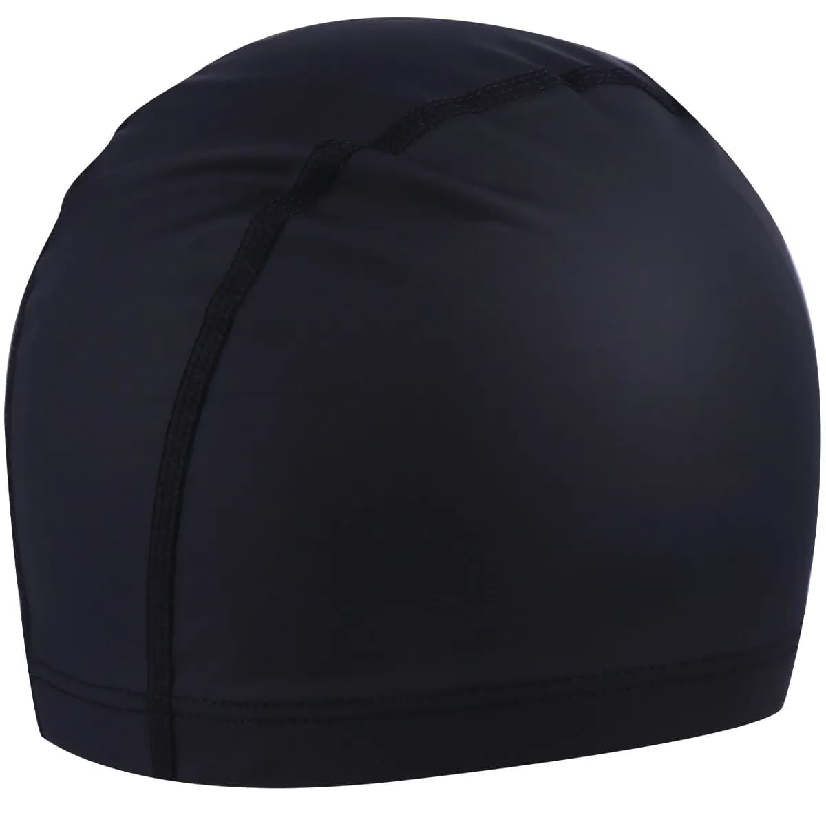 Silicone swim cap for adults, waterproof, elastic, protective, black, light and comfortable for swimming