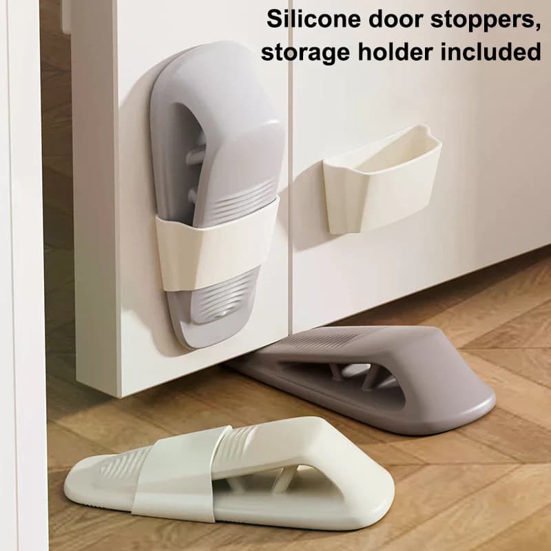 1 nuovo fermaporta in silicone, chiudiporta anticollisione, serrature per porte, antivento e fisse, retrattili e senza trapano.