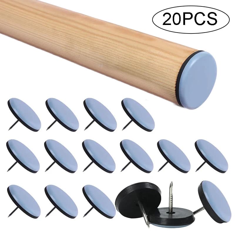 20 pz 16/19/22/25mm tavolo sedia cursori per piedi rotondi gambe per mobili cuscinetti con vite armadio divano scivola protezioni per pavimenti cursori