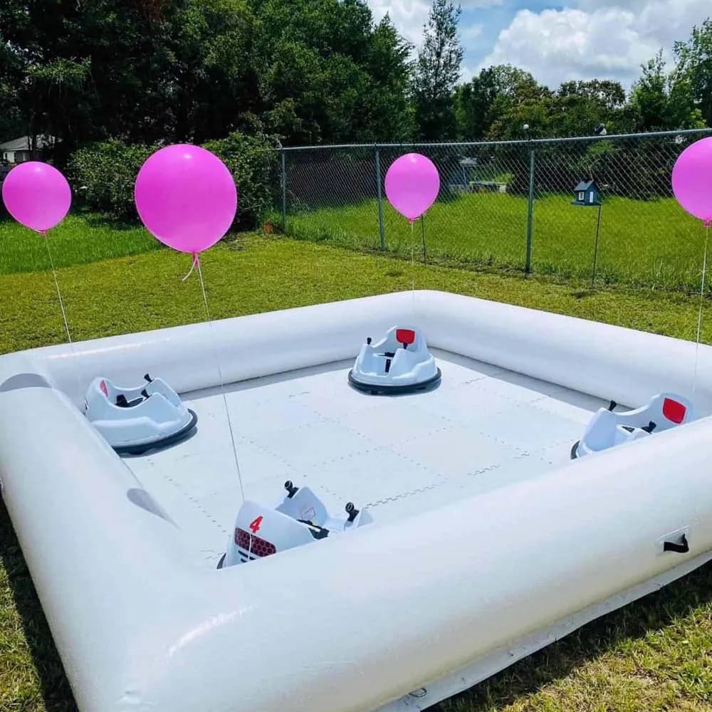 Indoor Outdoor Inflatable Race Bumper Car Track Inflatable Kids Karting Arena PVC Go Karts Track Speedway Outdoor Sports Games
