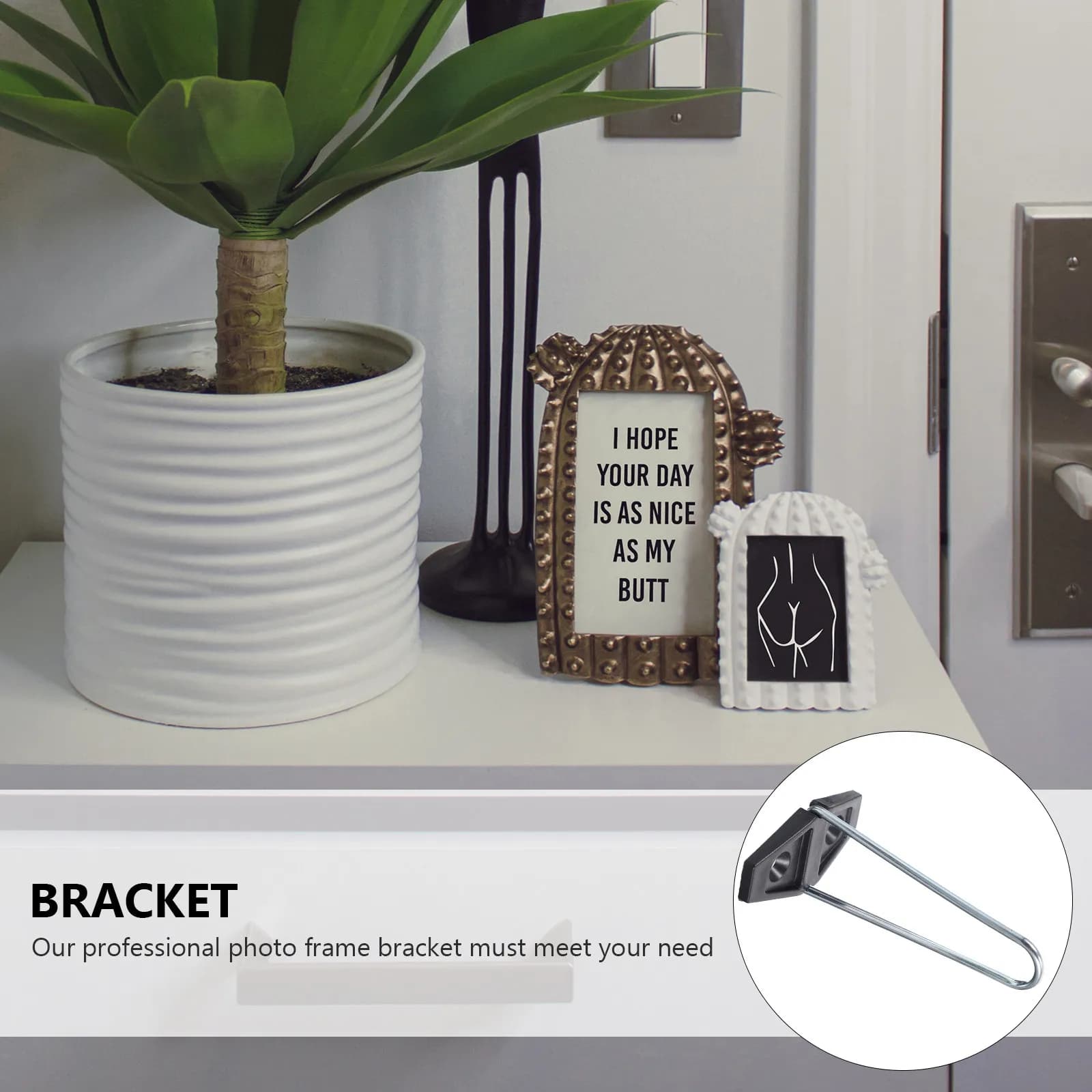 Supports for frames of 5 pieces, solid table organizer, photo holder for display of images on table, image holder