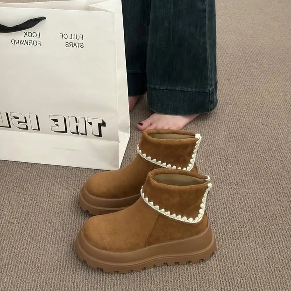 Retro Brown Briti Sle Thi Bot Women boots New 2025 Autumn Or skirt boots Raising Birkenoes