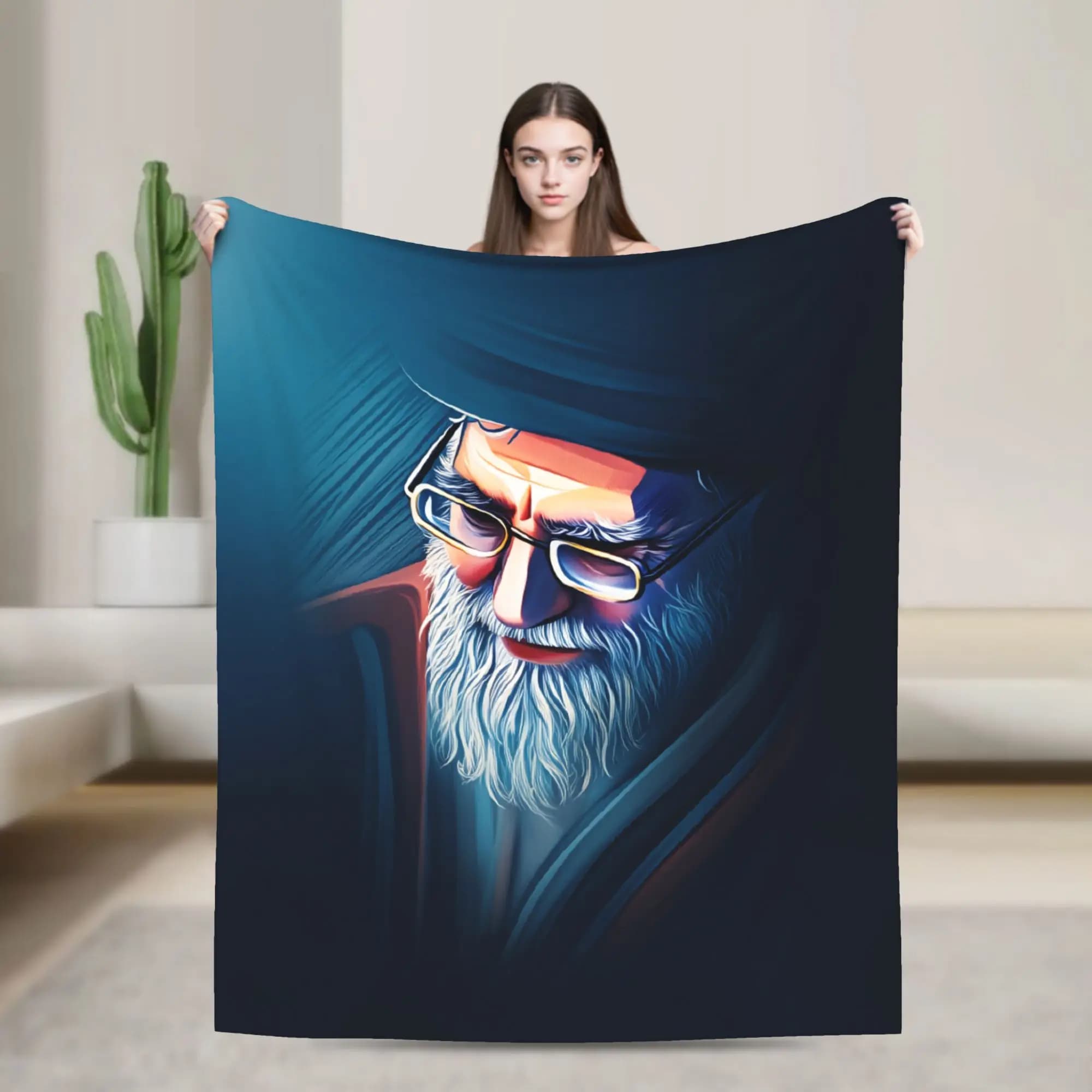 Covered Morbida S-Seyed Ali K-Khamenei for Girls and Boys, Plaid in Comfortable Plush for Sofa and Bed, Flannel Cover