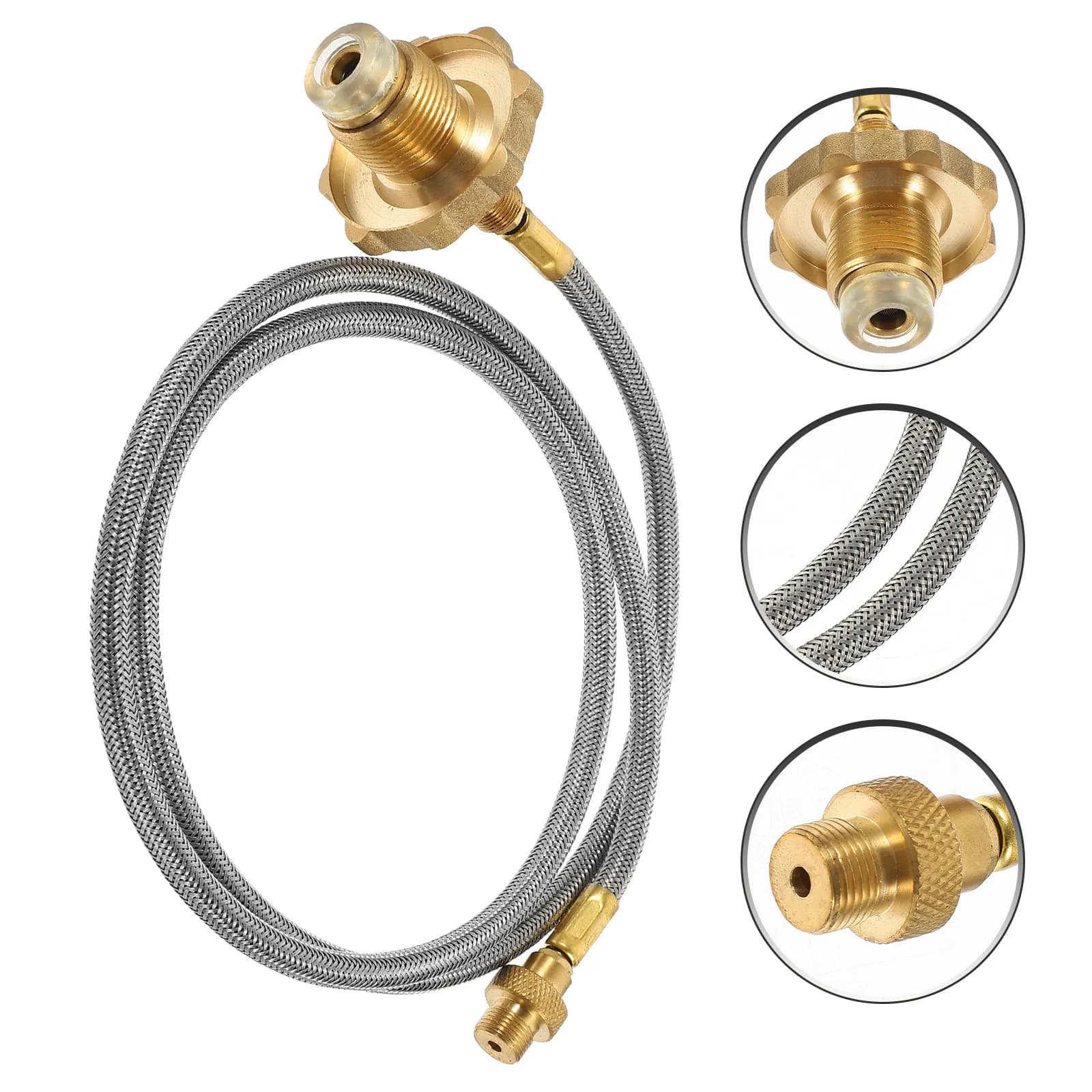 1M Propane Hose Adapter Outdoor Propane Gas Line for Camping Portable Grill 1Lb to 20Lb Tank Adapter Propand Hose