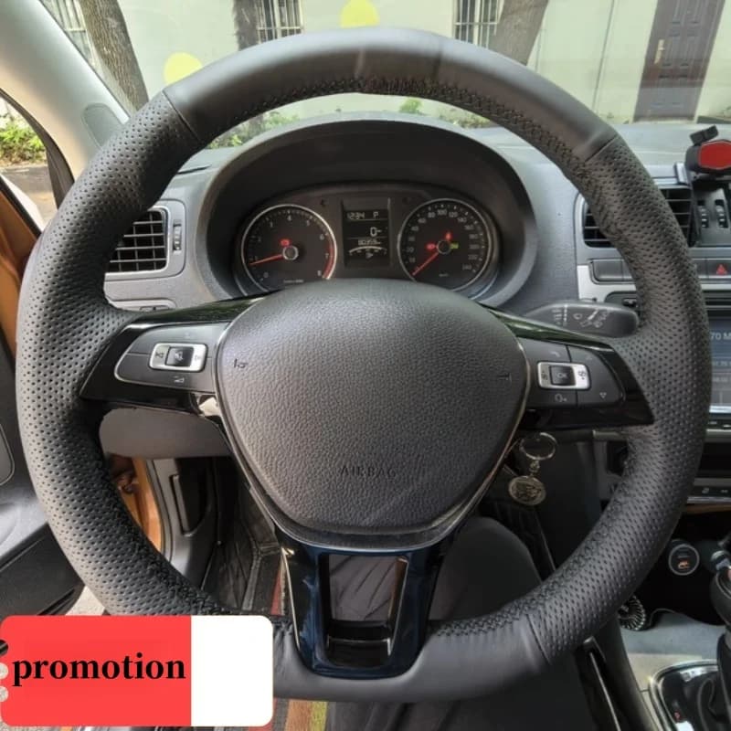 Coprivolante in vera pelle cucito a mano per VW Amarok T6 California Kombi Multivan Transporter Sharan Accessori auto