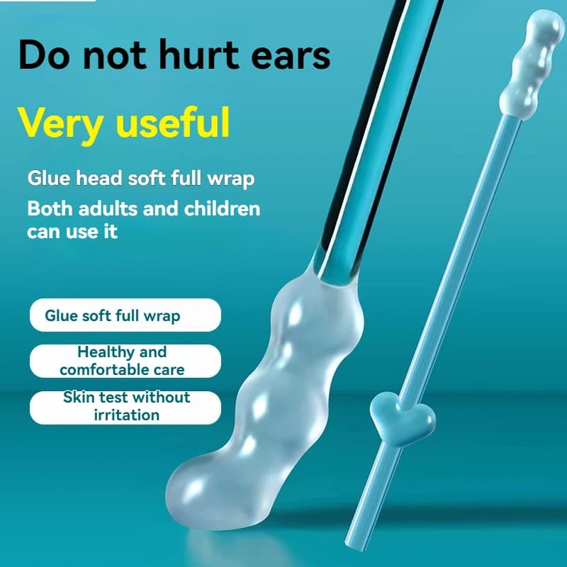 24 Pz/scatola Silicone Earwax Remover Sticky Ear Picks Adesivo Usa E Getta Earpick S/L Riutilizzabile Ear Cleaner per Bambini e Adulti