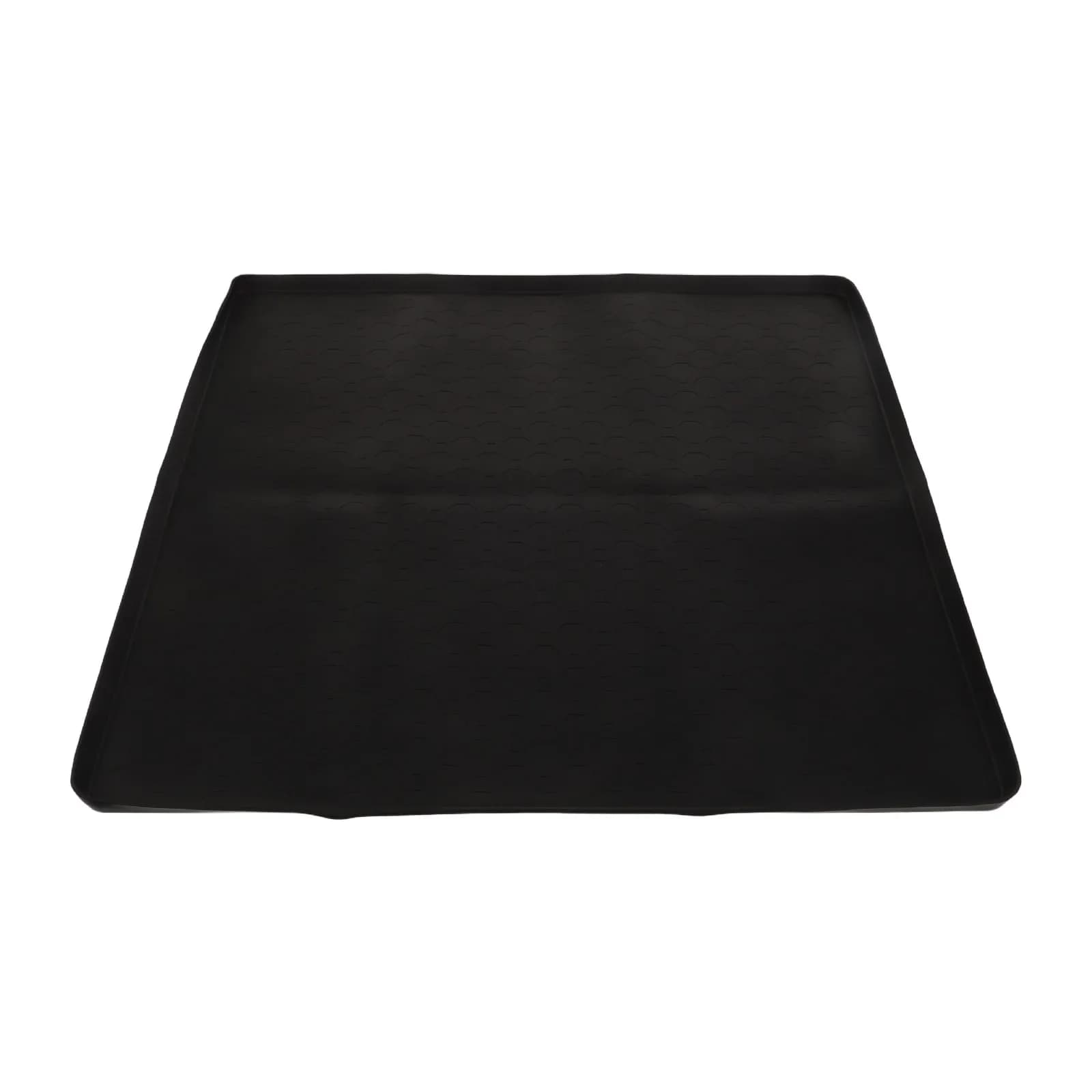Trash Can Mat Cornerfit Black Silicone Non Slip Waterproof Under Garbage Can Tray Raised Edge Kitchen Floor Scratch Protection