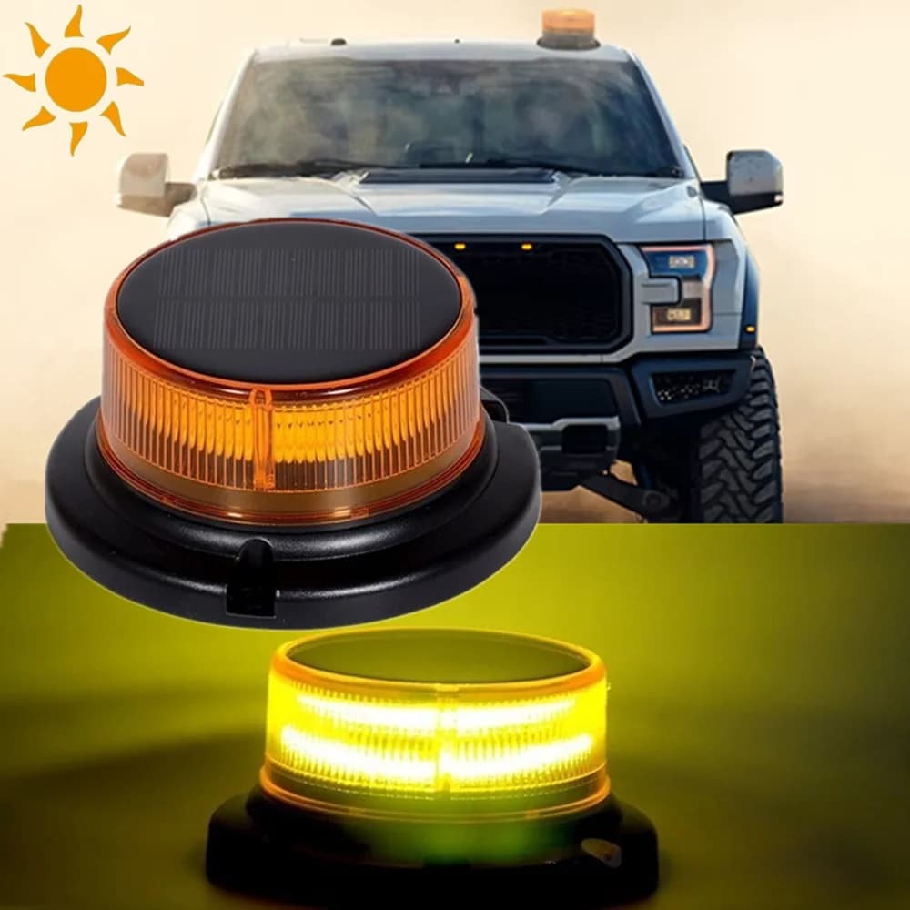 Luce Stroboscopica LED Magnetica per Tetto Auto, Luce Rotante Lampeggiante di Emergenza per Camion, Lampada di Avvertimento Notturna per Polizia, Universale Ricaricabile