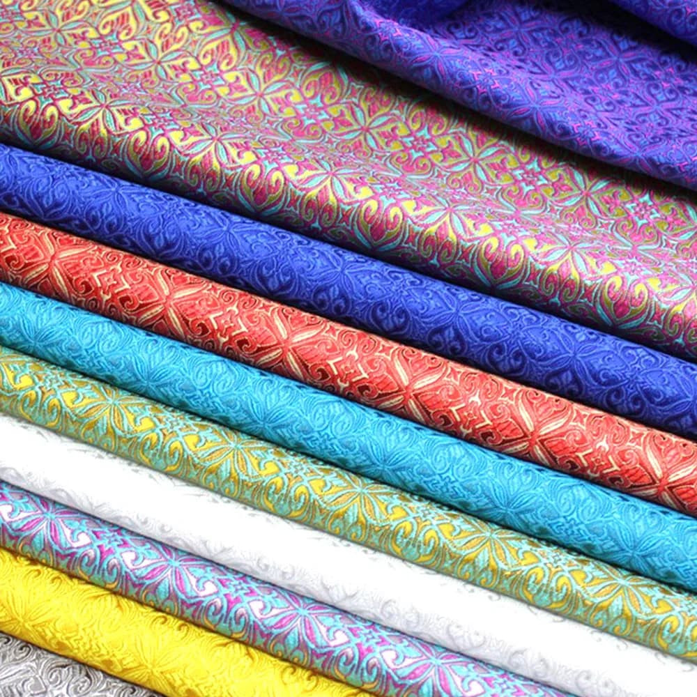 75 centimetri floreale progettato broccato jacquard tessuto damascato finta seta denso vestito cinese cheongsam fatto a mano costume cravatta patchwork artigianale