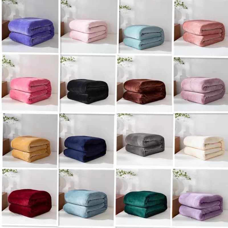 2024 Primavera Corallo Pile Coperta di Flanella di Grandi Dimensioni Morbido Caldo Sottile Blu Rosa Copridivano Accogliente per la Camera Da Letto Soggiorno