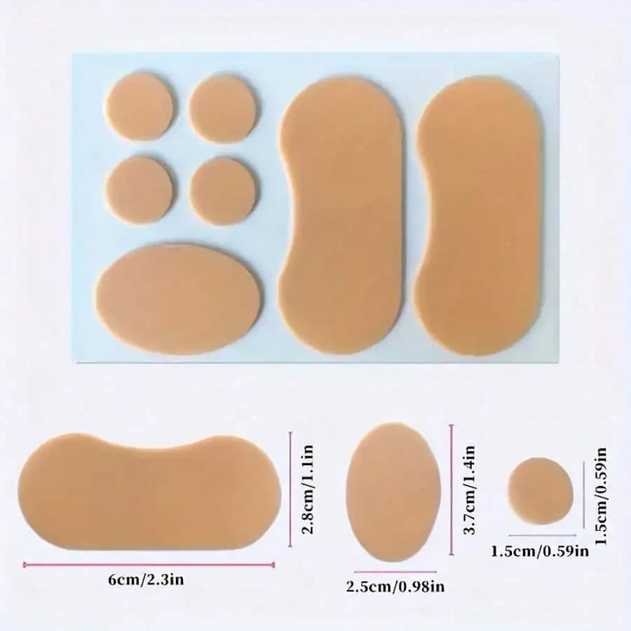 70-Piece Set Of Invisible Velvet Anti-Slip Insole Pads For High Heels And Loafers, Wear-Resistant Toe And Heel Protectors