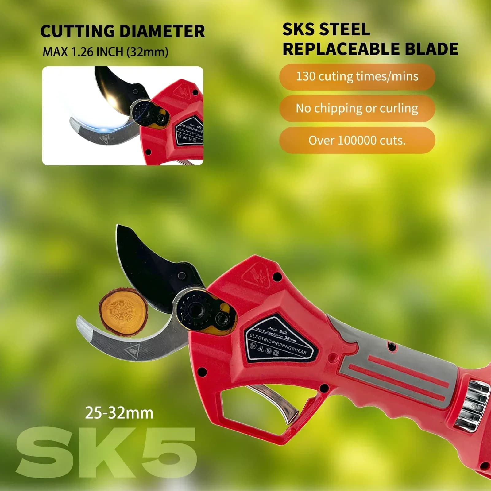 Best sell21V Battery power Lithium-ion pruning shears Efficient Bonsai Electric Tree Coppers Electric Garden Tools