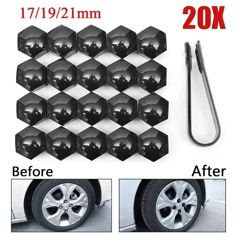 20 pcs Universal Plastic Car Dado Wheel Covers Bolts for Volkswagen Santana GTI Rline Polo Golf GT 17 19 21 mm Accessories Auto