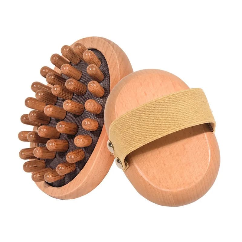 Spazzola anticellulite per il corpo, in legno, lenitiva, per oli essenziali, con cuscino d'aria, pettine massaggiante per capelli e cuoio capelluto, massaggiatore per il corpo