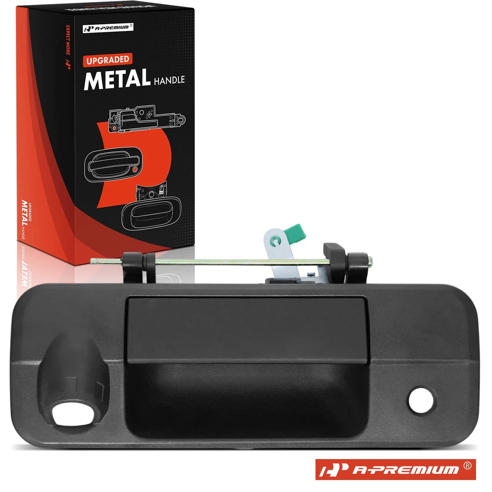 A-Premium Upgraded Metal Tailgate Handle with Camera Hole & keyhole for Toyota Tundra 2007-2013