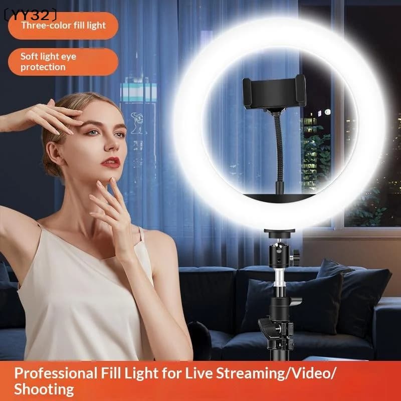 1 Set Dimmable LED Lamp Photography Ringlight 26cm LED Selfie Ring Light For Phone Video Live Fill Lamp Photo Ring Light〔YY32〕