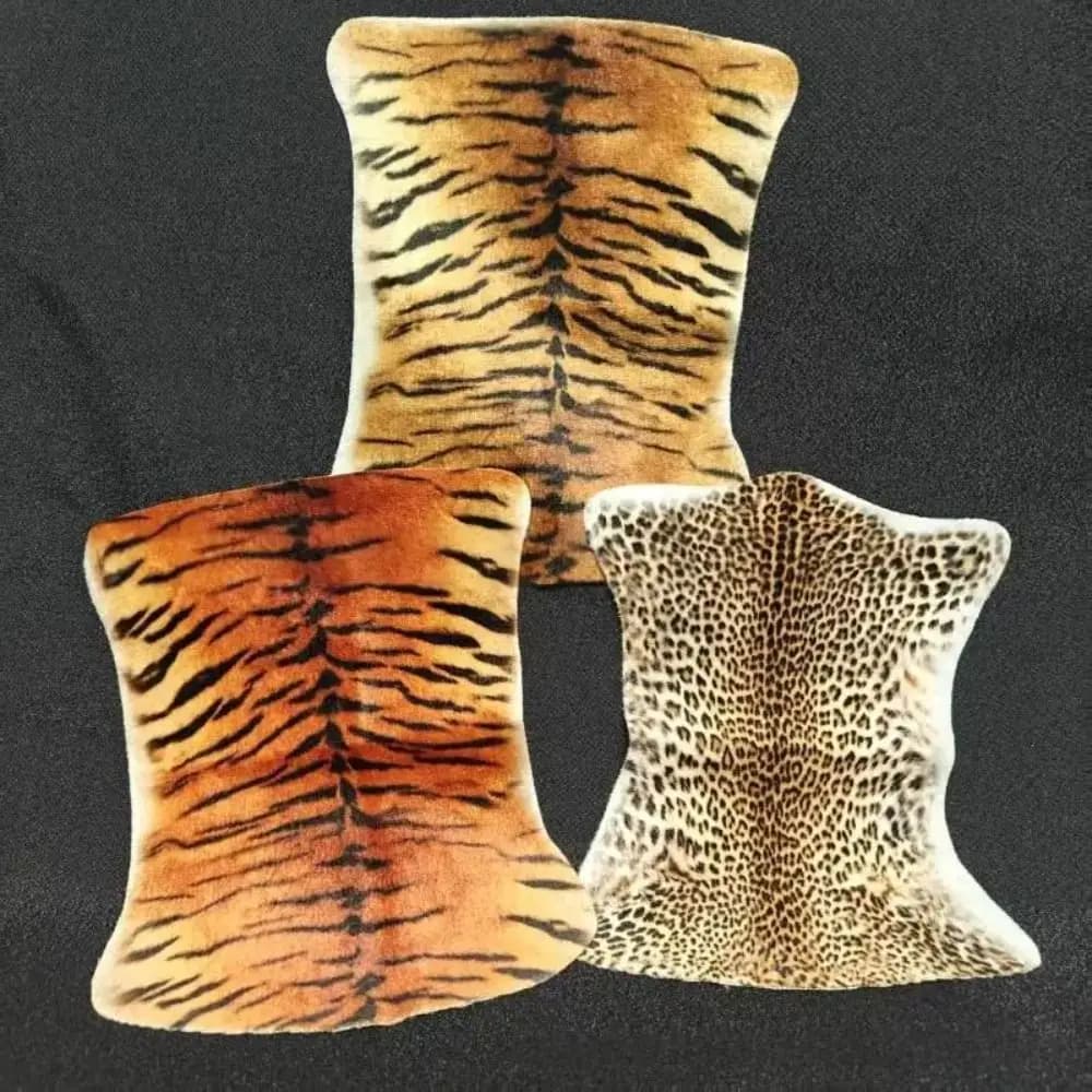1: 12 Dollhouse Miniature Carpet Tiger Pattern Carpet Floor Mat Leopard Pattern Mini Simulation Floor Blanket Mat