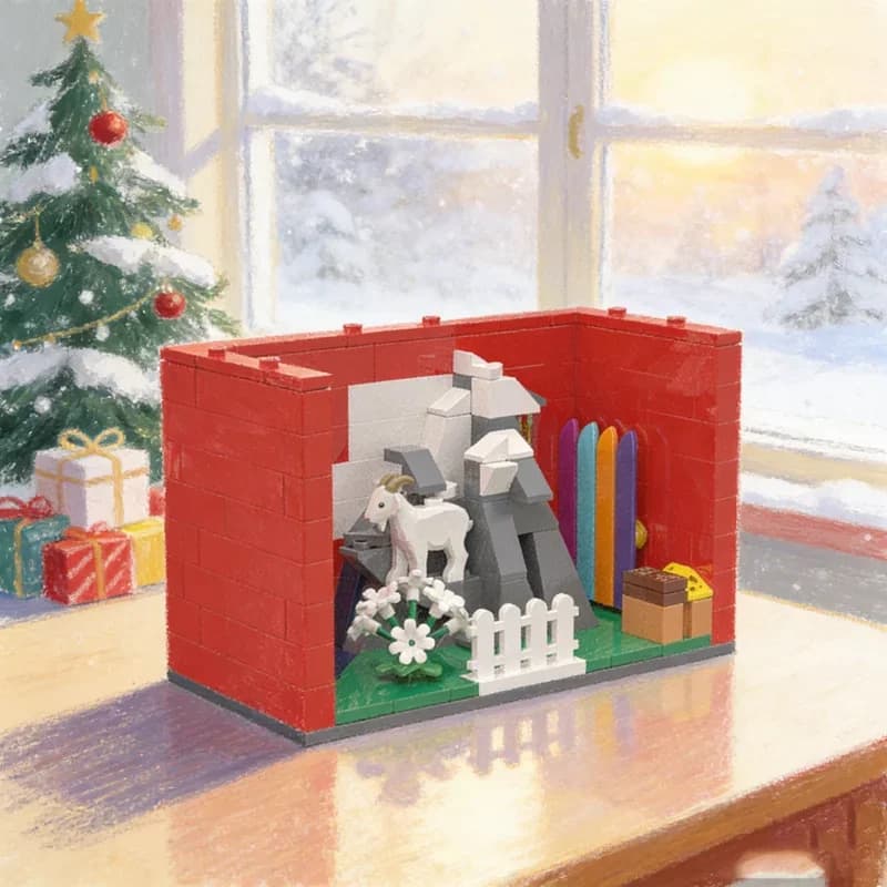 152pcs MOC Switzerland Diorama Icons Model Building Blocks Architecture Creative Toy Idea Brick Christmas Gifts Education