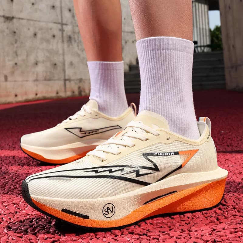 Scarpe da Corsa con Piastra in Carbonio Speciali per Maratona Uomo Donna Traspiranti Leggere Comode Antiscivolo Sneakers Chunta