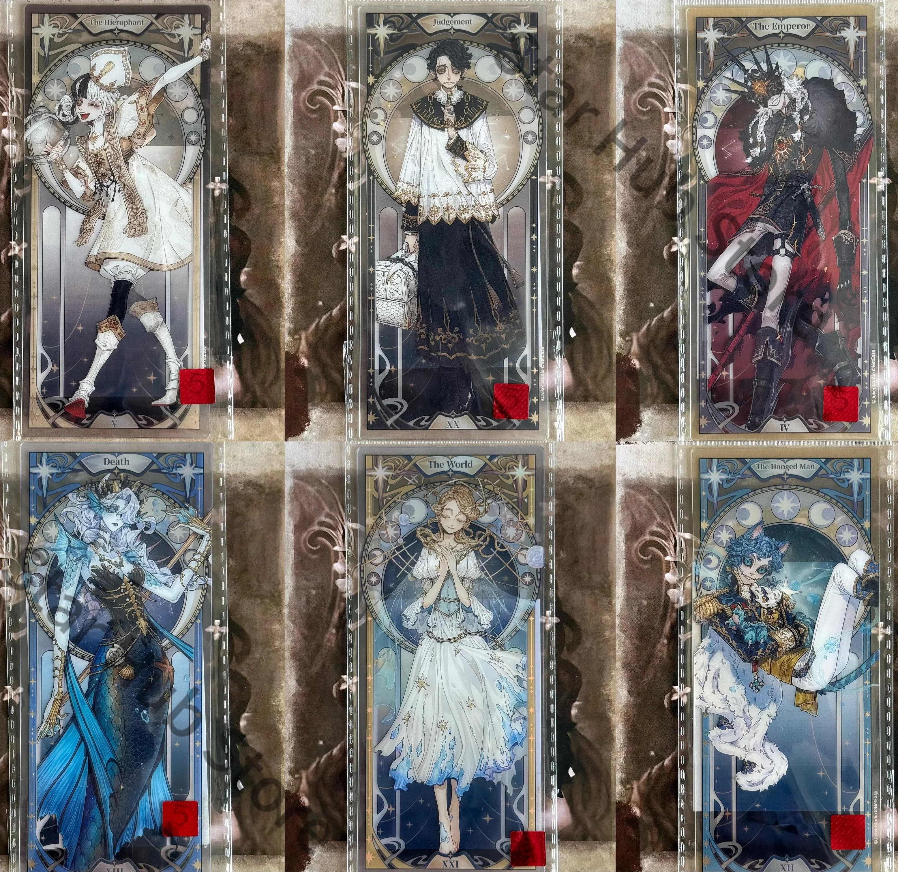 Identity V Gardener Night Watch Mercenary Cheerleader Collectible Card Clear Cards Tarot Cosplay Official Legal Copy Gifts Anime