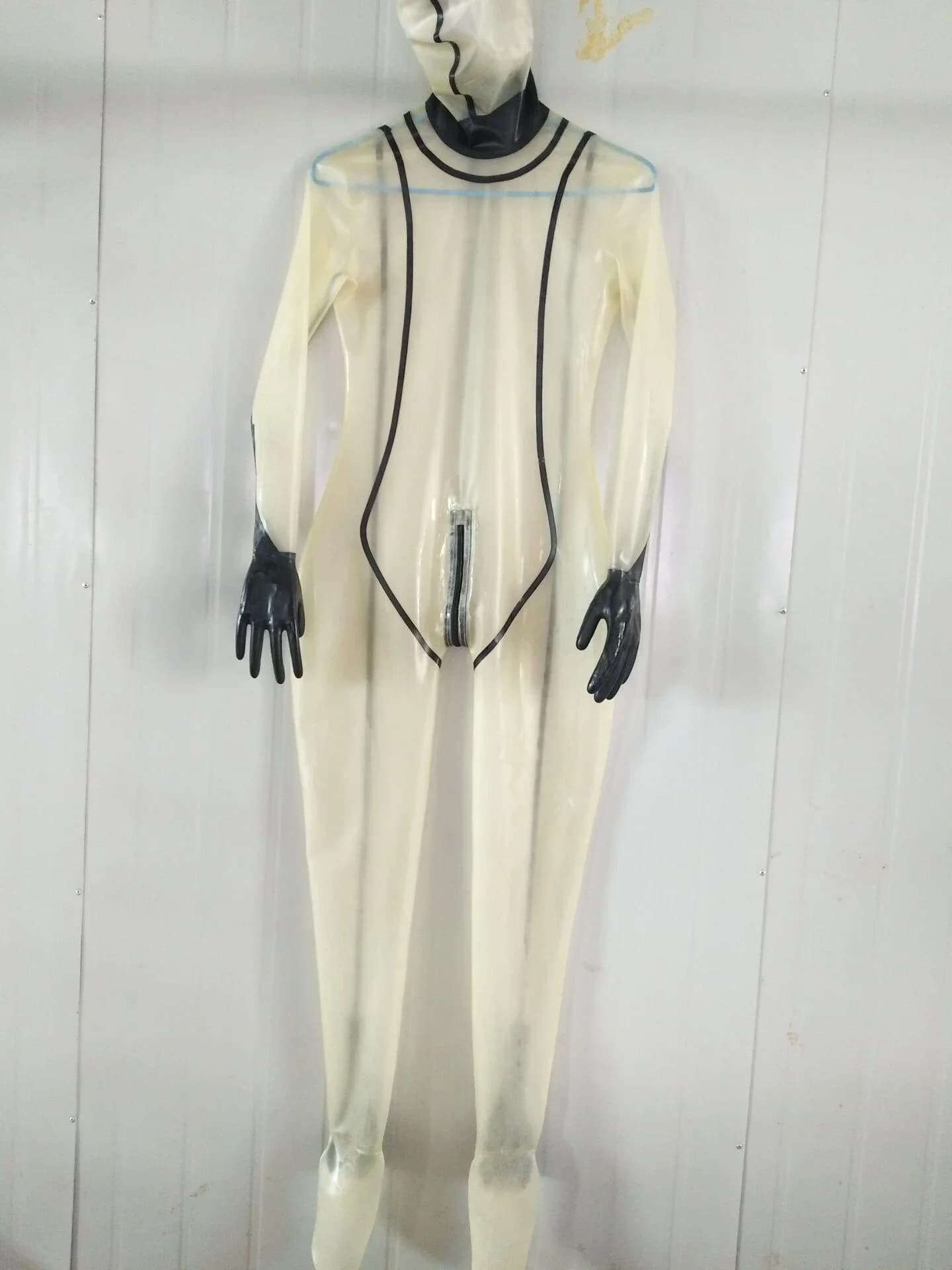 100% lattice naturale gomma catsuit tuta maschera guanti tuta uniforme travestimento fatto a mano cosplay personalizzato