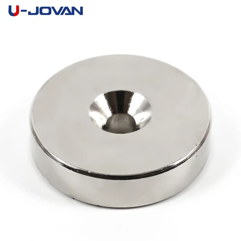 U-JOVAN 40x10mm Foro: 6mm Magneti al neodimio potenti rotondi super resistenti Magnete svasato 40*10-6 per artigianato fai da te