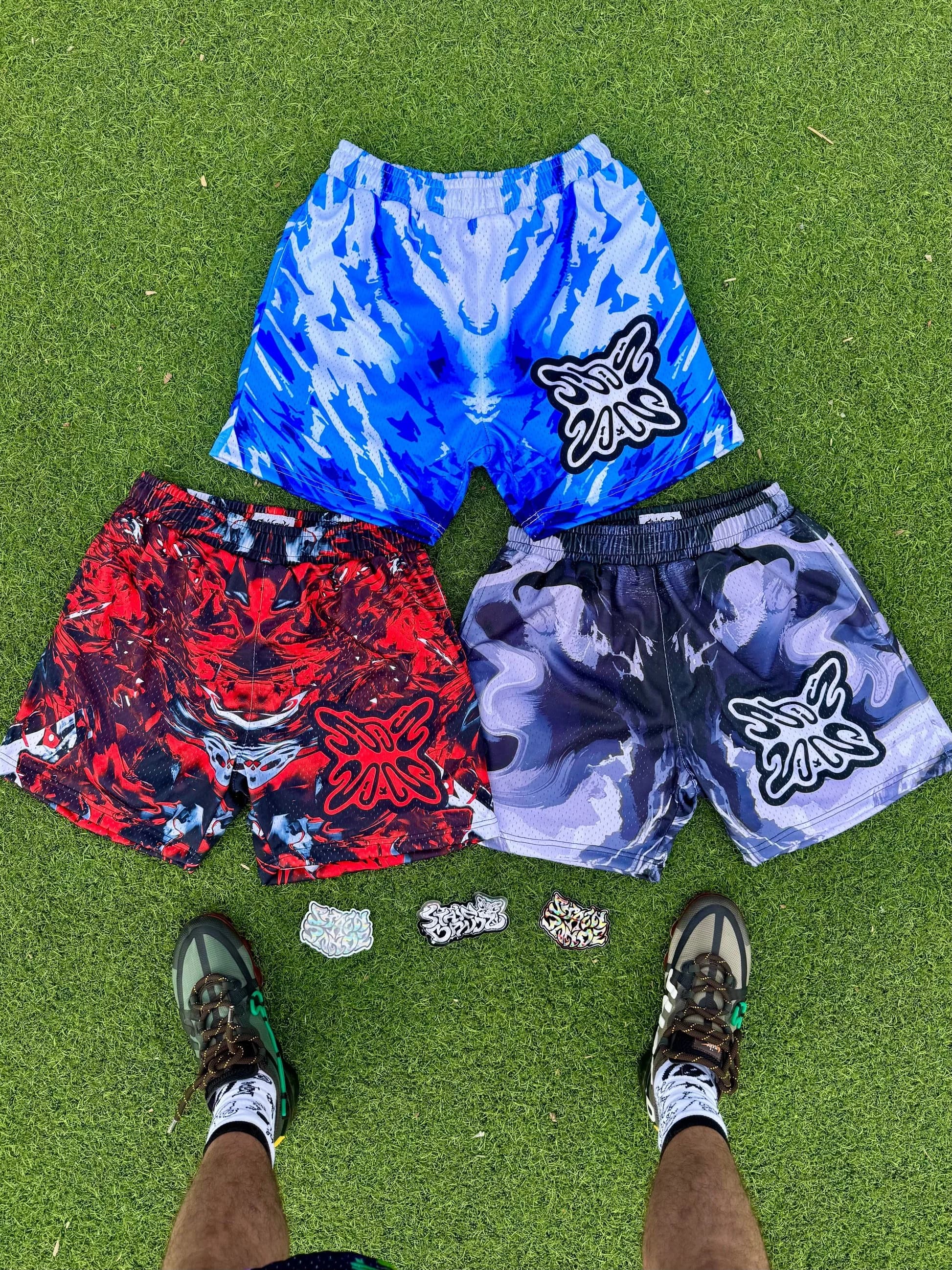 2026 New Original Trendy Brand Graffiti Gradient Trendy Street Sports Shorts Basketball Football Quick Drying Casual Shorts Men