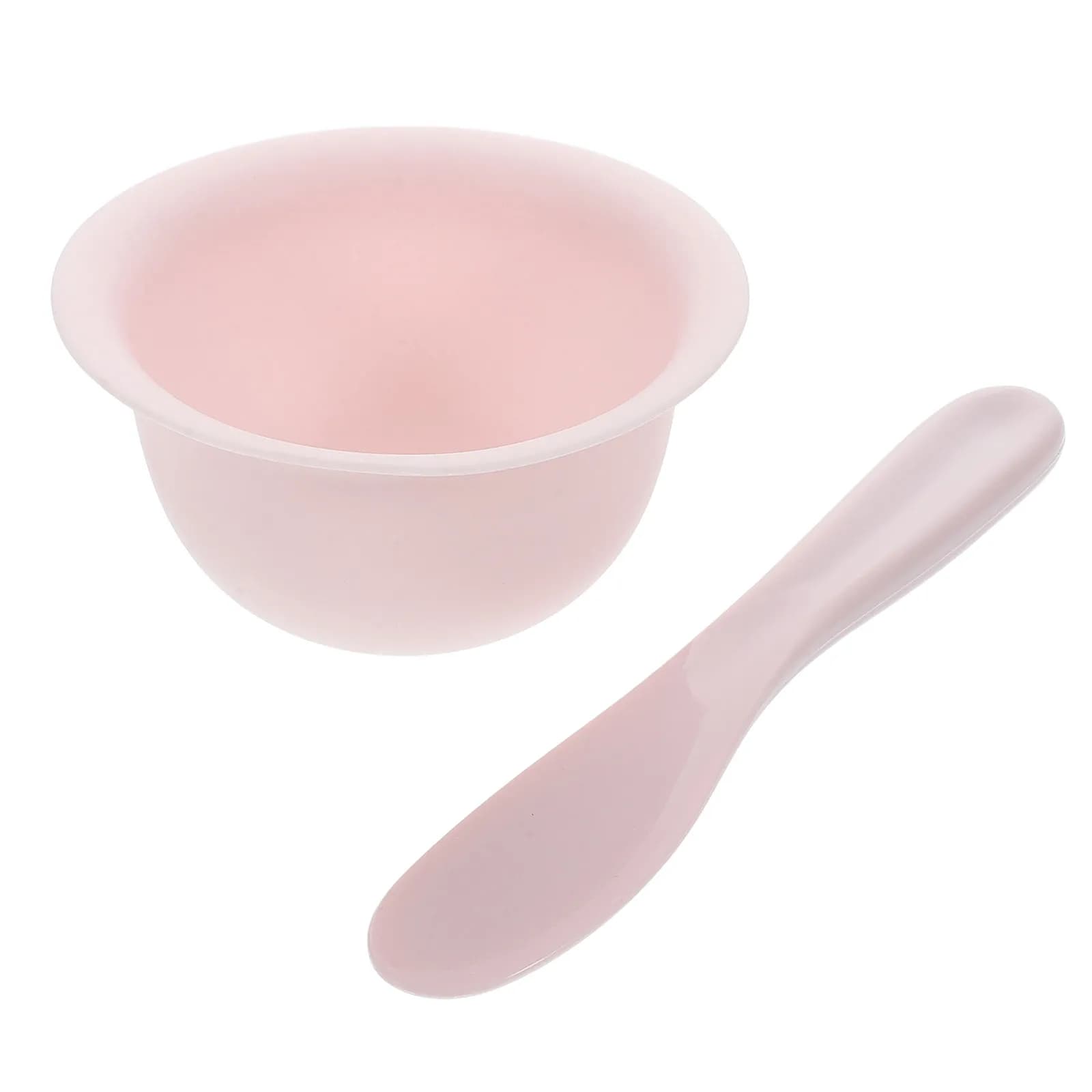 1Set Silicone Facial Mask Bowl Set Soft Flexible DIY Tool Spatula Efficient Home Spa Skincare Accessory Portable Makeup