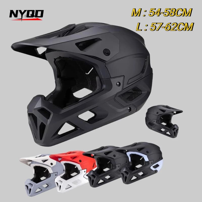 Casco da Downhill MTB per Adulti, Uomo/Donna, Casco Integrale per Mountain Bike con Visiera, Oltre 25 Prese d'Aria