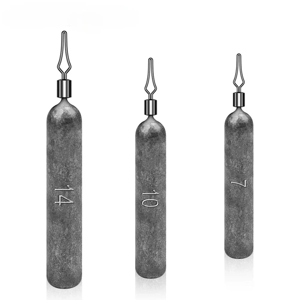 NUOVO 10 pz Piombini da pesca -3.5g/5g/14g/20g Drop Shot Pesi e Piombini a matita Peso da pesca Piombini di piombo Accessori per la pesca