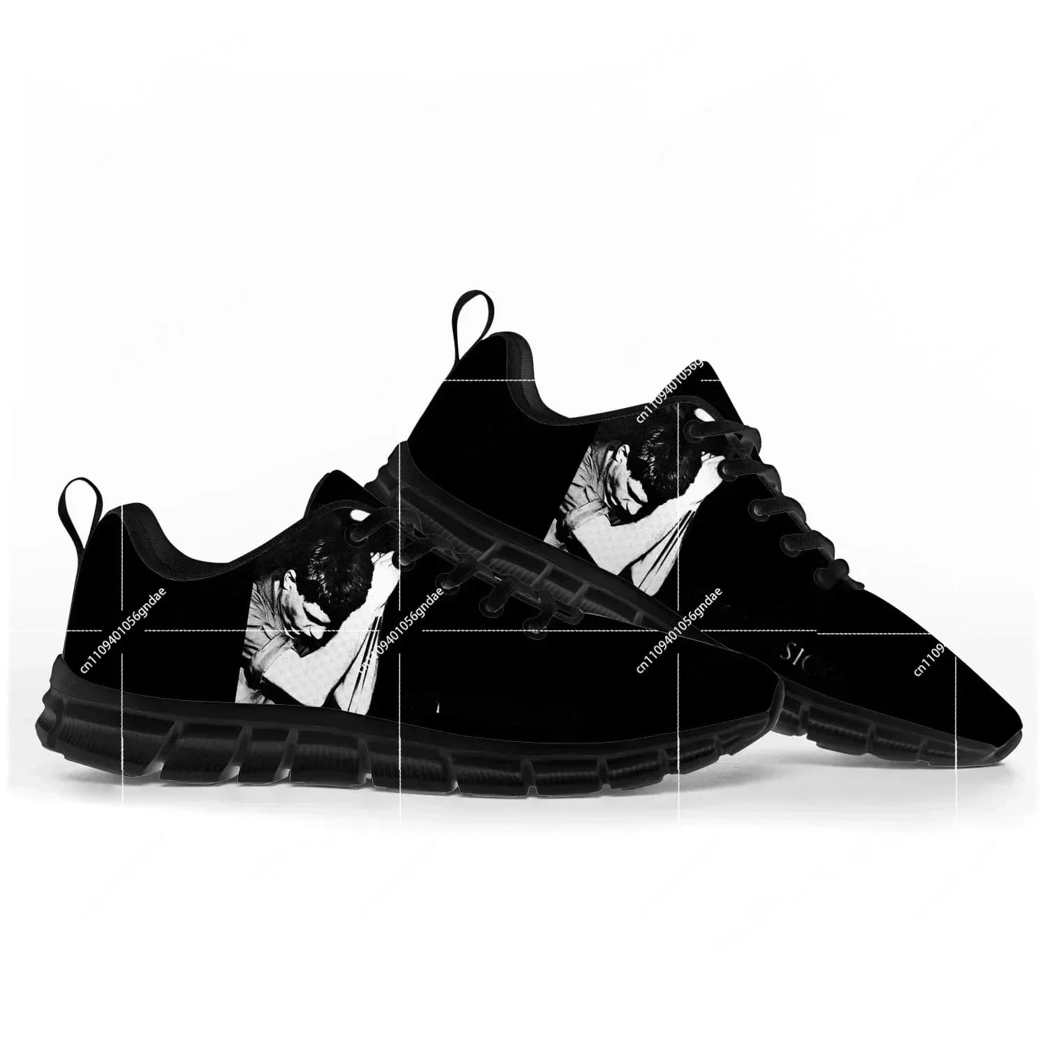 Scarpe sportive Joy Division Rock Band, sneakers da uomo e da donna, scarpe casual personalizzate per coppie, nere