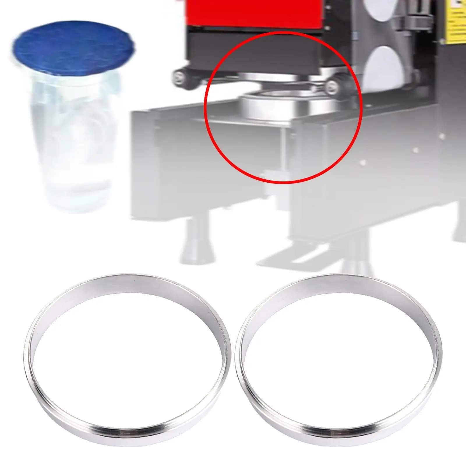 92mm Diameter Bubble Tea Machine Sealing Rings Aluminum Cup Sealer Gasket Part for Beverage Retail
