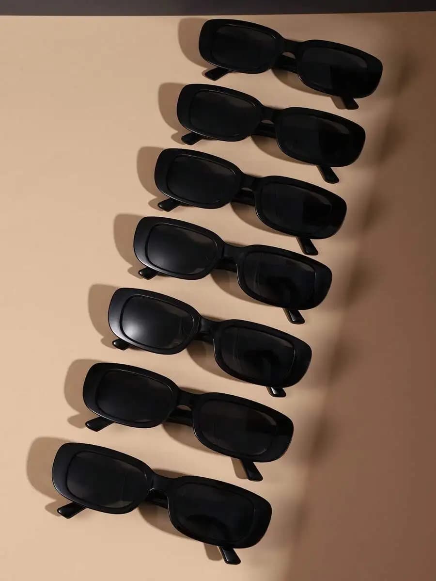 6pcs Y2K Square Frame Unisex Fashion Sunglasses For Daily Casual Outdoor Use