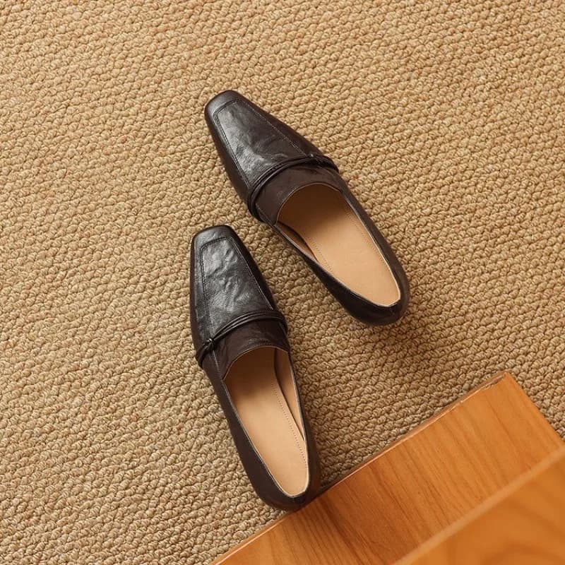 High Range Slip-on 2026 Moccasins, Fashionable Women's Shoes with Square Toe and Low Heel for Pendolarism