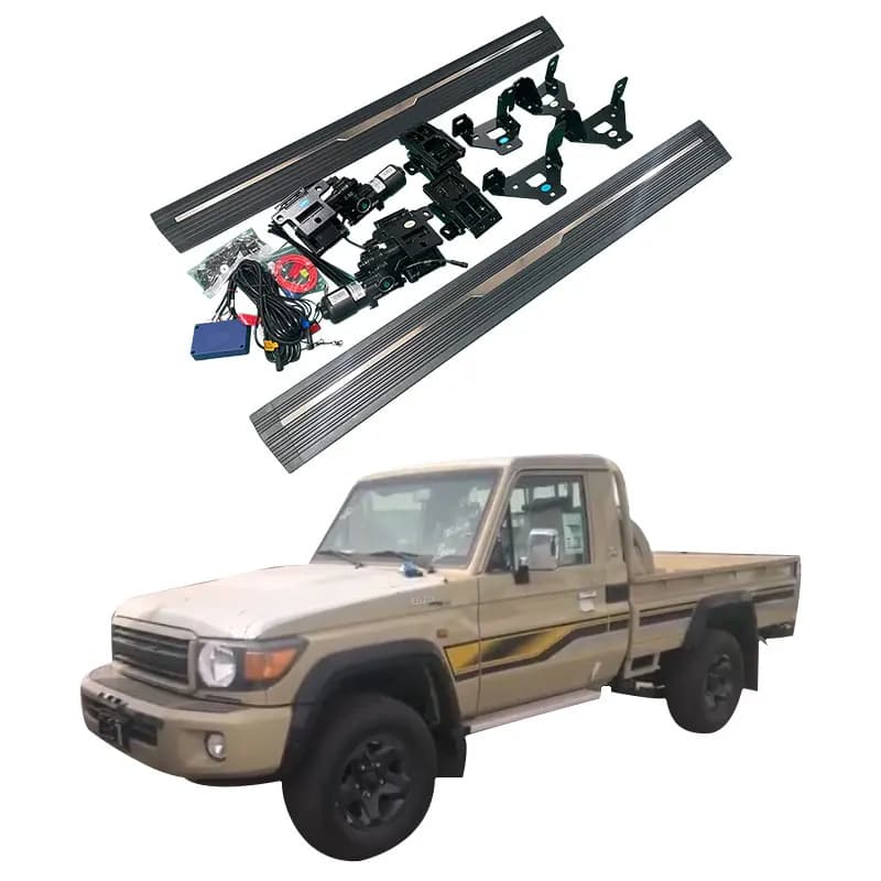 Exterior Accessories Aluminum Power Running Boards Side Foot Step For TOYOTA Land Cruiser 79 Series Electric Side Step