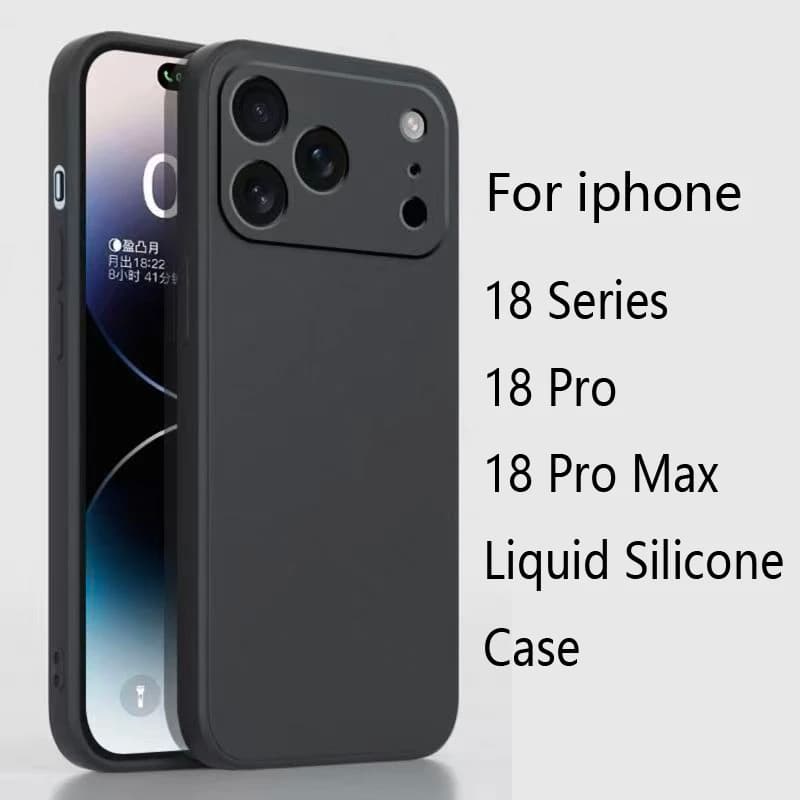 Silicone Phone Cover For iPhone 18 Pro Max Case iPhone18 Pro Max 18Pro 18ProMax Anti-Drop Soft Cover Case