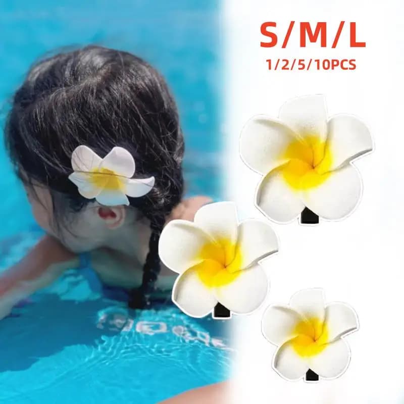 Fermagli per capelli con fiori di plumeria per donne e ragazze, forcine a forma di fiore, fermagli hawaiani per matrimoni, feste, borse, cappelli, accessori per capelli
