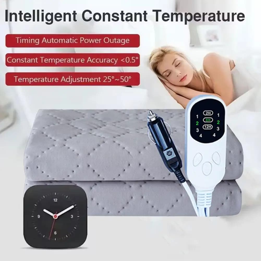 Coperta riscaldante per auto 12V Auto Sleeper Riscaldatore caldo per camion da campeggio Veicoli fuoristrada Coperta riscaldata Sedili Riscaldatore Calore caldo
