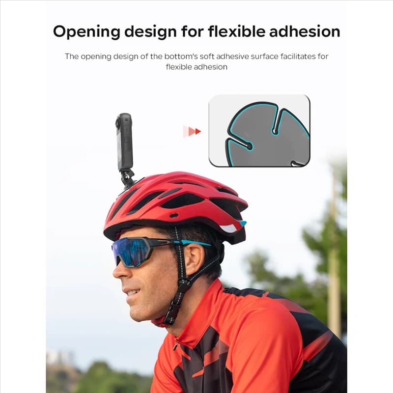 ABDE-AMAGISN Base adesiva flessibile per DJI/Gopro/Insta360 Action Camera Casco moto Supporti piatti curvi