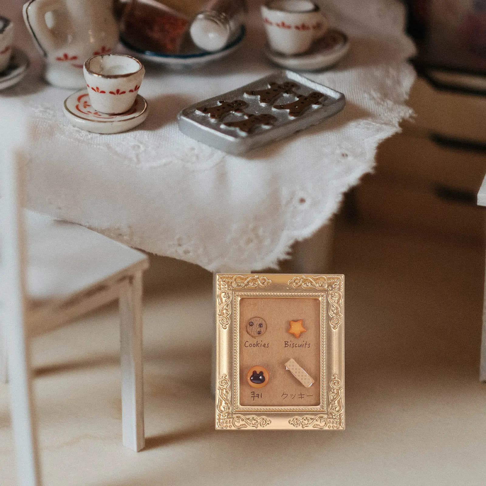 Mini Cornice Portafoto in Resina, Ornamento Decorativo per Casa delle Bambole, Accessori per Scene in Miniatura, Piccola Cornice per Foto per Artigianato e