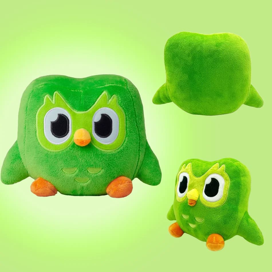 NUOVO Kawaii Duolingo Gufo Verde Peluche Peluche di Duo Il Gufo Del Fumetto Anime Gufo Bambola Morbido Peluche Per Bambini Regalo Di Compleanno